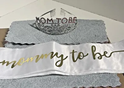 Baby Shower Decoration MoM To Be Tiara Mommy To Be Sash • $12.99