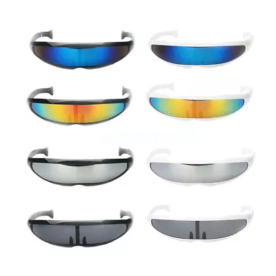 Cyclops Sunglasses Futuristic Men Mirror Narrow Lens Laser Visor 10 Colours AU • $17.10