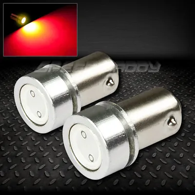 Pair T10 Ba9s/t4w/1895 Super Red High Power 1w Led Interior Dome Light Bulb Lamp • $3.96