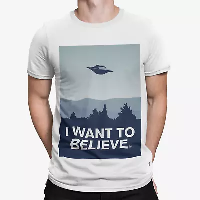 X Files Believe T-shirt - Movie Poster 70s 80s Shark Movie Film Retro Yolo Gift • £8.39