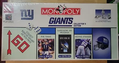 Monopoly X New York Giants NFL Collectors Edition Board Game • $13