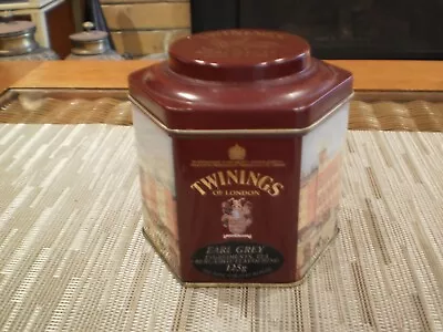 VINTAGE TWININGS OF LONDON TEA MERCHANTS C1994 EARL GREY TEA TIN-EMPTY • $15