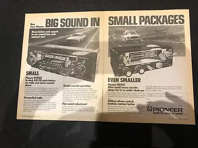 Pioneer Car Stereo Cassette Radio Original Print Advertising • $17.50