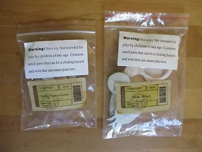 $10 • Buy Longaberger 2 Lot EASTER Spring FLOWER Garden & BUNNY Face FELT Basket TIE ONS