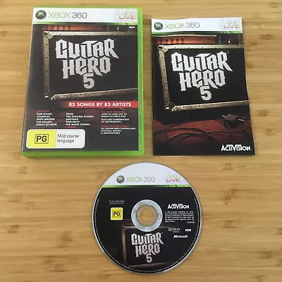 Guitar Hero 5 | Xbox 360 Game | Australian Seller | Free Postage • $14.20