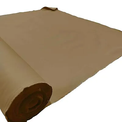 Sand Heavy Duty Waterproof Cotton Canvas Fabric Outdoors Bags Tarpaulins Thick • £8.99