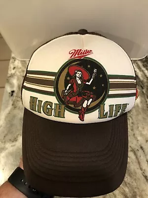 Miller Beer High Life 2004 Moon Brown Mesh Snapback Adjustable Hat Baseball • $20