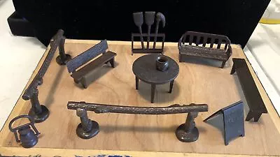 Vintage Marx Roy Rogers Western Town Play Set Porch In & Outdoor Furniture 10pcs • $22