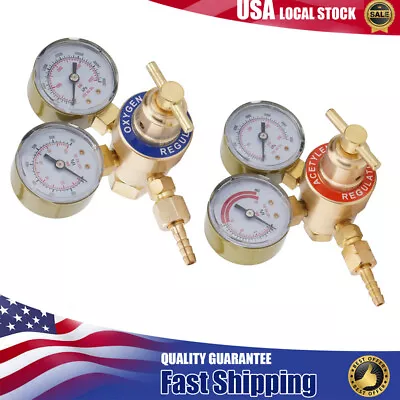 GA200 CGA540 Oxygen & Acetylene Regulators W/Dual Gauge Fit Victor Style Torch • $45.99