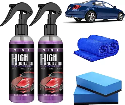 High Protection 3 In 1 Spray 3 In 1 High Protection Quick Car Coating Spray 3  • $19.79