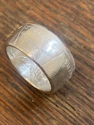 Handmade Morgan Silver Dollar Coin Ring • 90% Silver • US Size 8-14 • $95.99