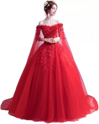 Red Off Shoulder Quinceanera Dresses Tulle Masquerade Ball Gowns Prom Dress 2024 • $169.83