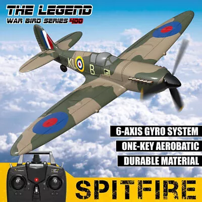 2.4GHz 4CH Spitfire WarBird RC Airplane 6-Axis Gyro EPP Foam RTF Glider 2Battery • $92.99