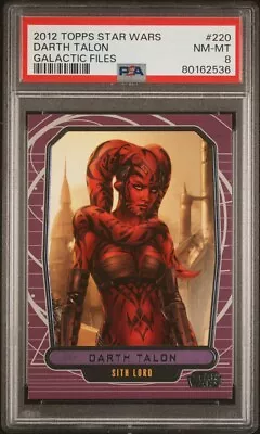 2012 Topps Star Wars Galactic Files Darth Talon #220 PSA 8 Old Republic RC • $85.64