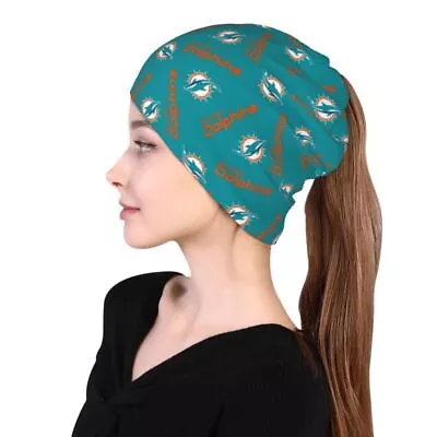 Miami Dolphins Multifunction Beanie Hat Print Scarf Leisure Cap，fans Gift • $11.99