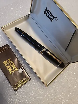 Montblanc Meisterstuck 149 14K Gold F Nib Fountain Pen Very Nice Working Cond • $625