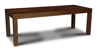 £339.95 • Buy Mango Wood Dark Solid Mango Furniture 220cm Dining Table (h39d)