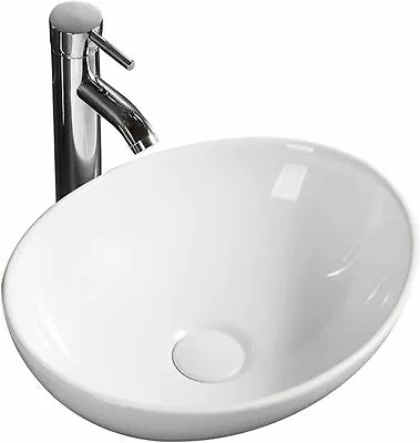 £43.69 • Buy New Modern Design Bathroom Countertop Oval Top Ceramic Sink Small Toilet Basin