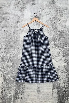 $14.99 • Buy New Zara Girls Blue Gingham Plaid Flannel Dress Size 13 - 14