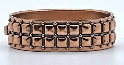 Vintage RENOIR Solid Copper Hinged Bangle Bracelet Rare • $45