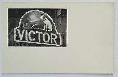 Victor Records Advertising Postcard  Nipper Dog & Gramophone On Theatre Marquee  • $18