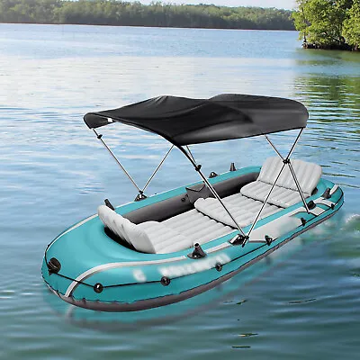 Boat Topside Cover 600D Oxford Cloth UV Protect Aluminum Alloy Sunshade Cover • $99.76