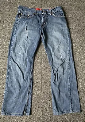 Levi's 503 Bootcut Jeans Mens *34x29 Blue Denim Baggy Dark Wash Mid Rise Zip • $29.95