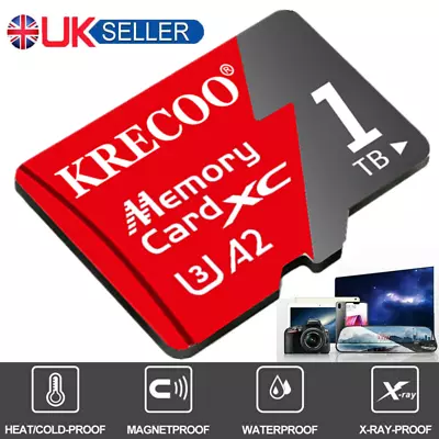 Ultra Micro SD 128GB 256GB 1TB Class 10 SDHC SDXC Memory Card TF Card & Adapter • £7.49