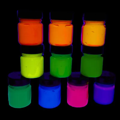 Fluorescent Ultraviolet Glow Blacklight Art Craft Rave Paint - 30ml Or 60ml • £5.65
