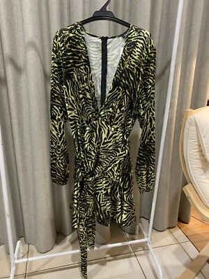 $25 • Buy ASOS BWT Jack Zack Zebra Print Dress - Size 20 