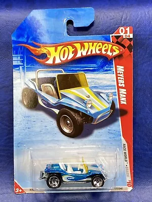 Hot Wheels Race World Beach '10 Meyers Manx Dune Buggy Blue Car • $9.01