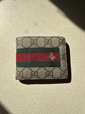 Gucci Bee Web Bifold Wallet GG Canvas • $149.99