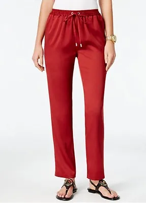 NEW Michael Kors Drawstring Straight-Leg Pants Medium Large* • $98