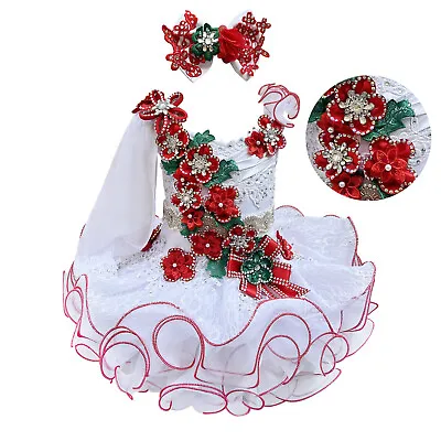Jenniferwu Christmas Dress Baby Girls Lace Flower Dresses Pageant Party Wedding • $63.20