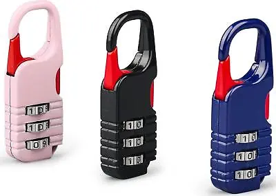 3 Pcs Small Locks Set With 3 Digits Combination Mini Padlock Luggage Backpacks • $22.74