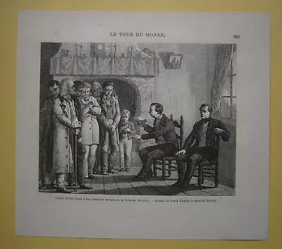 1862 Print: Joseph Smith Reading Book Of Mormon To His Early Followers #389 • $25