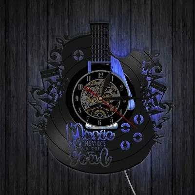 12  Wall Clock Modern LED Guitar Vinyl Record Clock Night Light Creative Gifts • $19.95