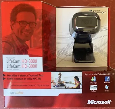 Microsoft LifeCam HD-3000 Web Camera New In Sealed Box • $10