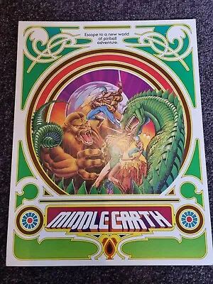 Middle Earth - Atari Pinball ORIGINAL Promotional Advertising Flyer - Last One • $25.74