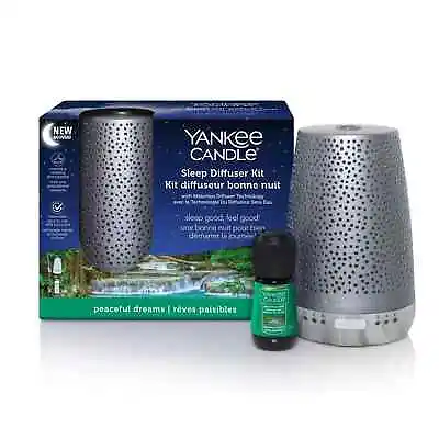 Yankee Candle Sleep Diffuser Starter Kit UK Silver Refill Bottle Peaceful Dreams • £6.99