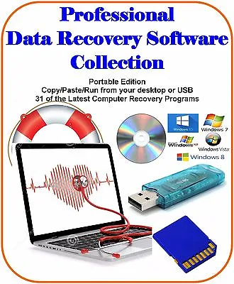 £3.75 • Buy Best Ever Data Recovery Software Collection Easy Use Portable Computer Must Have