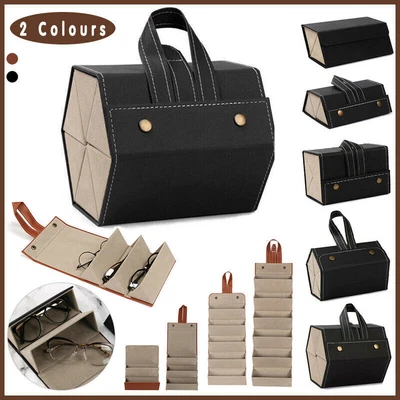 $22.76 • Buy Multi-slot Eyeglasses Holder Storage Box Sunglasses Case Glasses Organizer AU