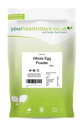 Yourhealthstore Premium Non GMO Gluten Free Pure Whole Egg Powder 300g • £9.99
