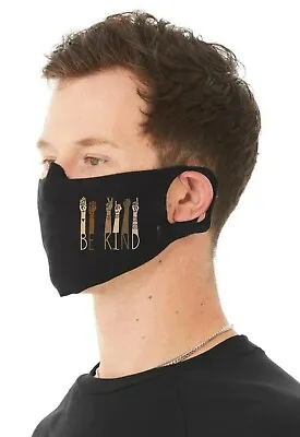 Be Kind Unisex 4 Ply Cotton Jersey Face Covering/Masks. Washable Comfy Fit • £9.99