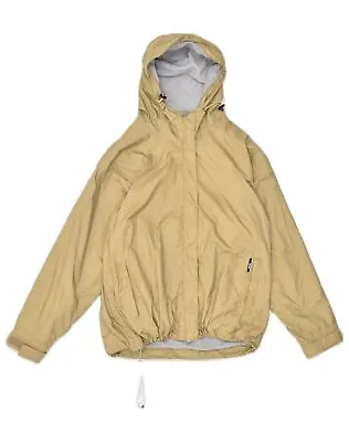 K-WAY Womens Hooded Windbreaker Jacket UK 10 Small Beige Polyamide VO07 • $29.19