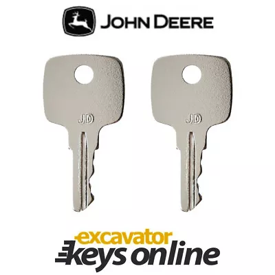 John Deere Excavator Key (Set Of 2) For All Graders Dozers Skidsteers Etc • $12