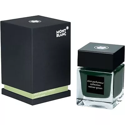 Montblanc Fountain Pen Ink Bottle 50ml Elixir Parfumeur Vetiver Scent Green • $74.95