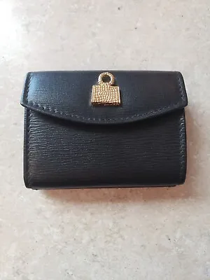 Vintage Judith Leiber Black Leather Small Wallet Made In Italy • $38.71