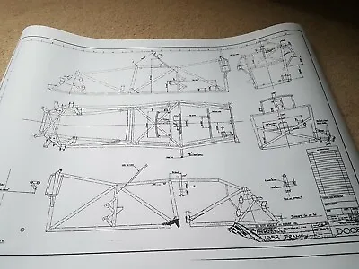 BRM P25 Rare Blueprint Drawings Chassis Rear Suspension Gearbox Engine  A1 Size • £28