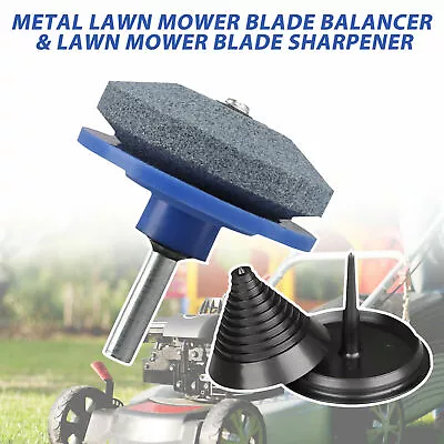 Mower Blade Balancer & Sharpener Set For Lawn Mower Tractor Garden Tools Useful • $5.99